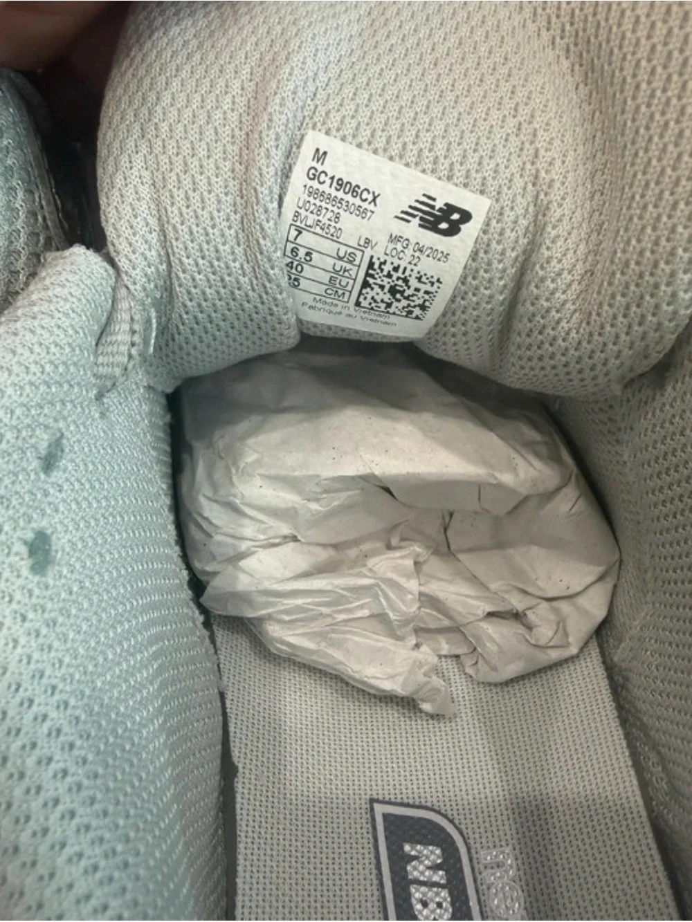 New Balance Grey and Light Purple Athletic Sneakers